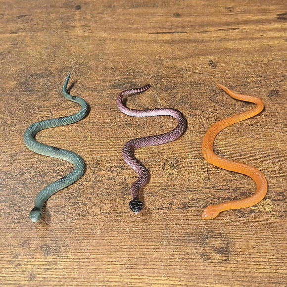 Other - Lot of 3 Small 5" Toy Snakes, Various Species